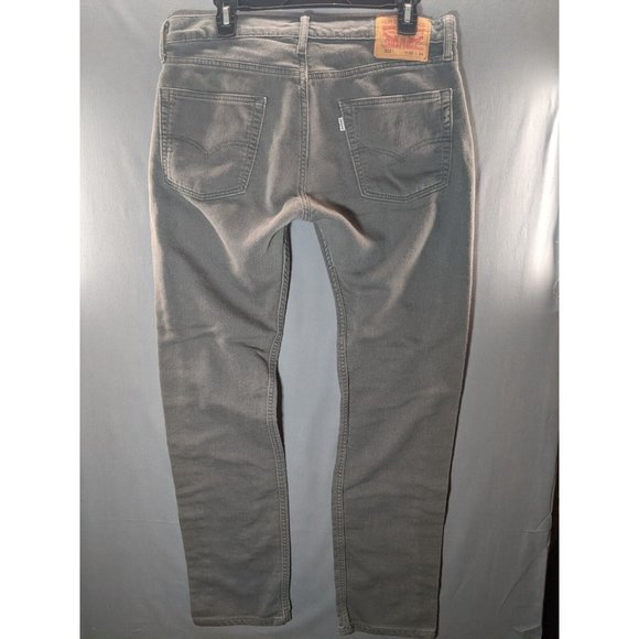 Levi's 513 Slim Straight Flex Soft Gray Jeans Men's Size 32 x 31 - Picture 6 of 12